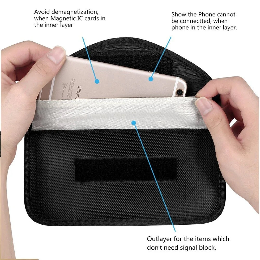 Signal Blocking Faraday Bag - Protect from hackers and thieves